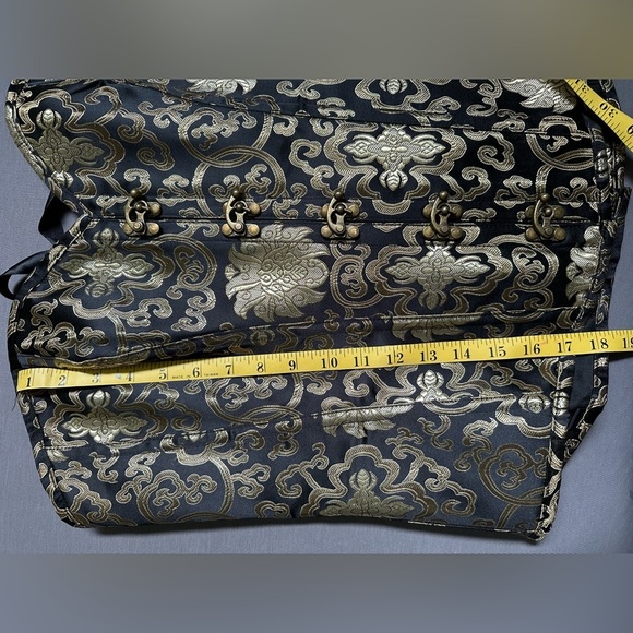 Gold and black brocade overbust corset - Picture 7 of 9